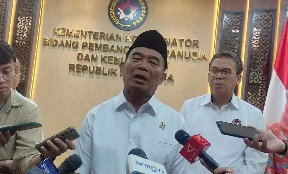 Koordinator Bidang Pembangunan Manusia (Menko PMK) Muhadjir Effendy di Ruang Media Center Kemenko PMK, Jakarta. (Foto: IST)