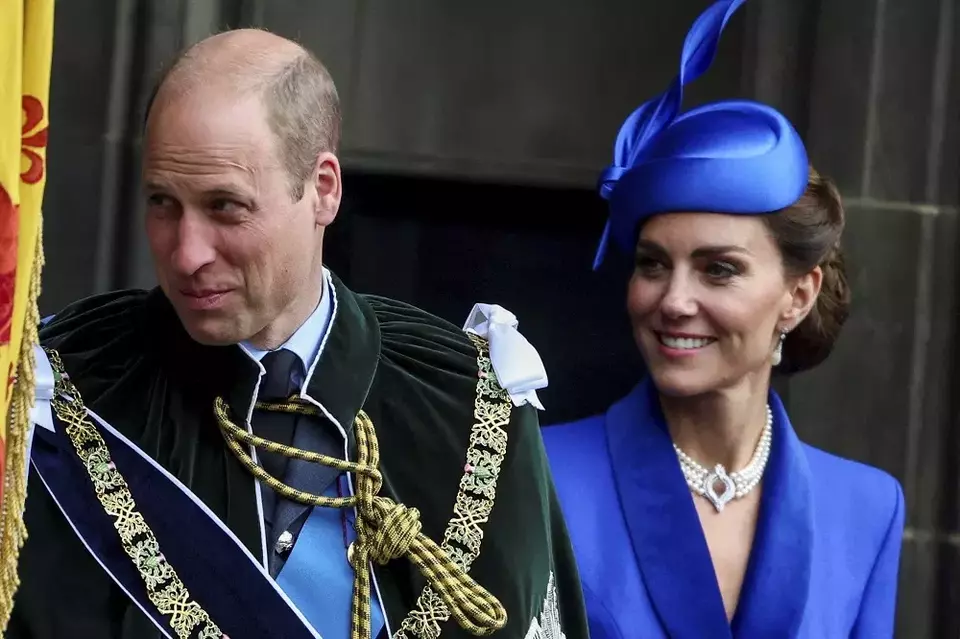 Pangeran William dan Kate Putri Wales dari Inggris di Edinburgh, Inggris pada 5 Juli 2023. (Foto: Phil Noble/Pool via AP, File)