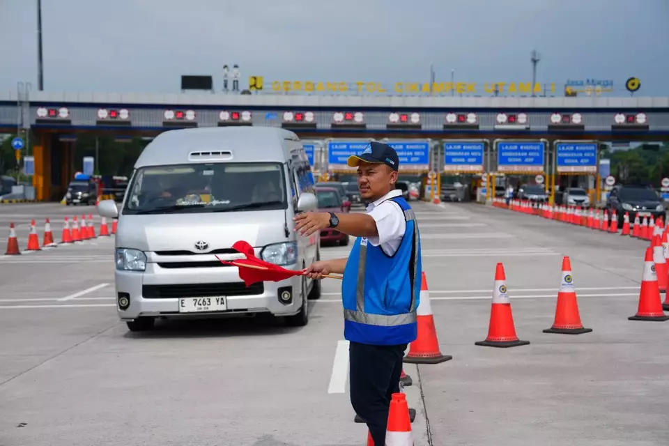 PT Jasa Marga (Persero) Tbk mencatat sebanyak 328.563 kendaraan meninggalkan wilayah Jabotabek pada periode libur H-1 hingga Hari-H Kenaikan Yesus Kristus atau pada Rabu-Kamis, 8-9 Mei 2024. (Foto: Dok. Jasa Marga)