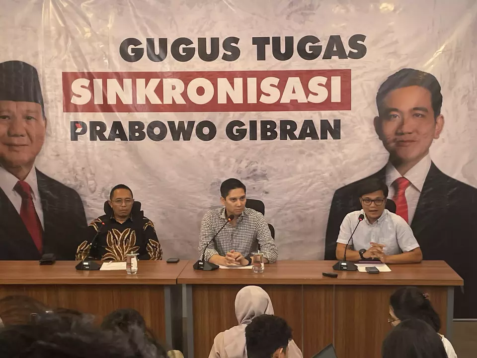 Tim Gugus Tugas SInkronisasi menyampaikan keterangan terkait program Makan Bergizi Gratis,di Jakarta, Jumat (19/7/24)