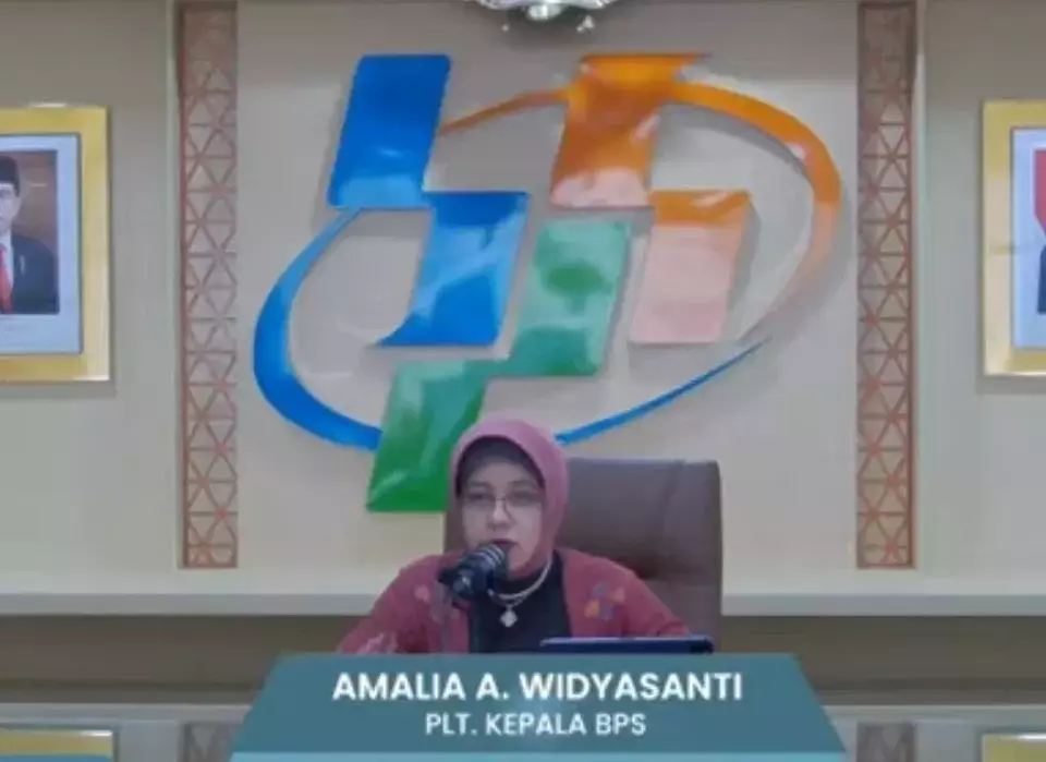Plt Kepala Badan Pusat Statistik (BPS) Amalia Adininggar Widyasanti. (Sumber: Tangkapan layar BPS)