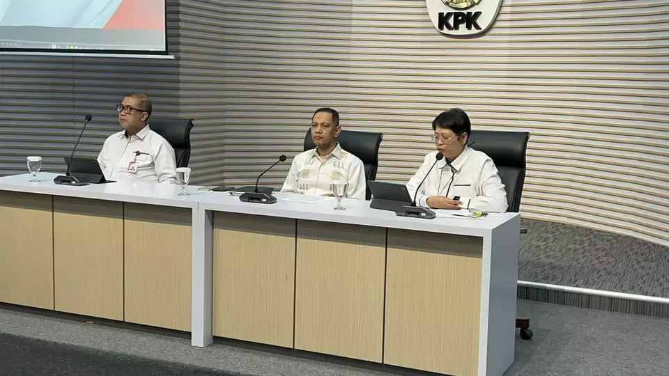Jumpa pers menjelang kegiatan Hari Antikorupsi Sedunia (Hakordia) 2024 di gedung KPK, Jakarta, Senin (2/12/2024).
