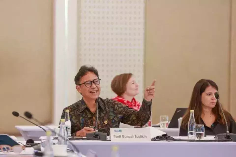 Menteri Kesehatan Budi Gunadi Sadikin dalam Gavi Board Meeting di Bali, Rabu (4/12/2024). (Foto: ANTARA/ HO-Kementerian Kesehatan)