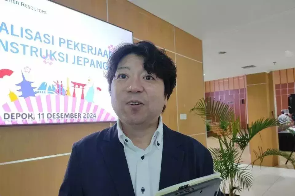 Kepala proyek Japan Association for Construction Human Resources (JAC) Naoya Shikano, di Jakarta, Rabu (11/12/2024). (Foto: ANTARA FOTO/Asri Mayang Sari)