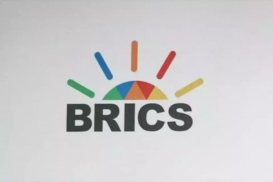 Logo kelompok kemitraan strategis BRICS. (Foto: ANTARA/ infobrics.org)