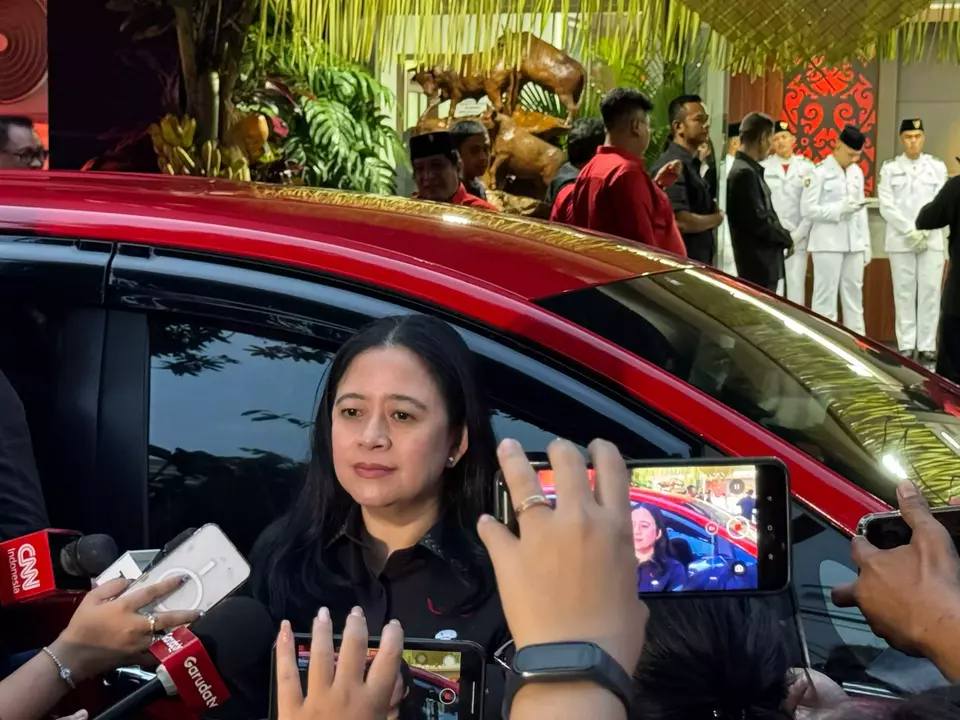 Ketua DPP PDIP Puan Maharani di Sekolah Partai, Lenteng Agung, Jakarta Selatan, Jumat (10/1/2025). (Foto:Yustinus Patris Paat)