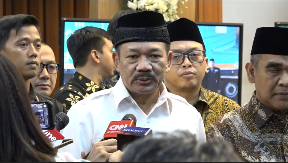 Ketua Baznas Noor Achmad di gedung MPR/DPR, kompleks parlemen, Senayan, Jakarta, Rabu (15/1/2025). (Foto: Yustinus Patris Paat)
