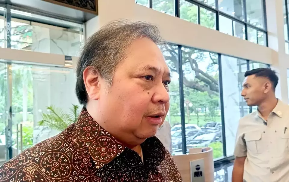 Menteri Koordinator Bidang Perekonomian Airlangga Hartarto di Kantor Kementerian Koordinator Bidang Perekonomian. (Investor Daily/Arnoldus Kristianus)