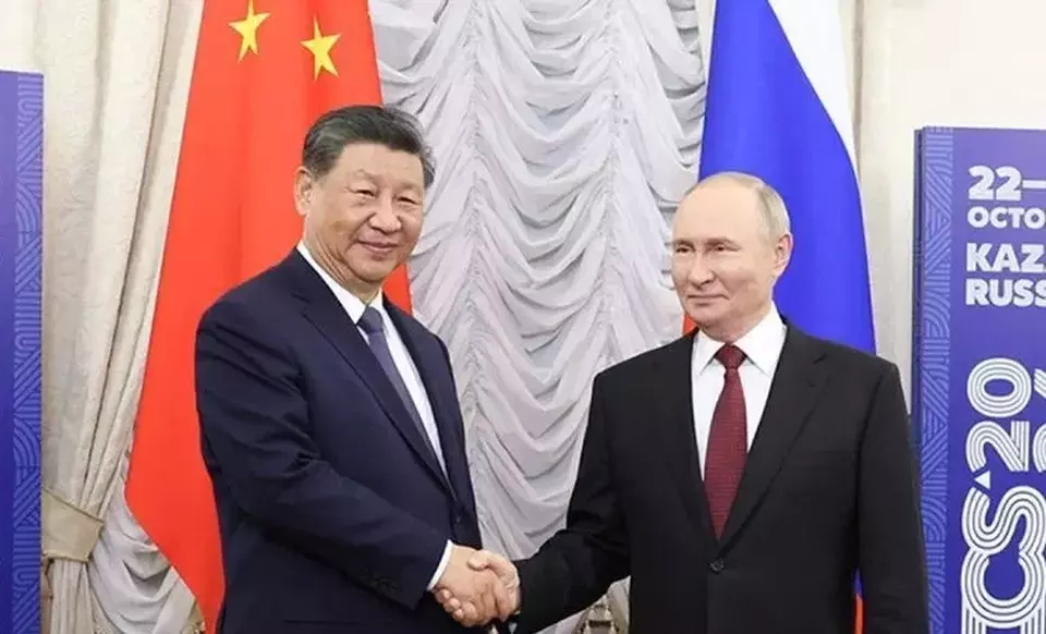 Presiden China Xi Jinping dan Presiden Rusia Vladimir Putin. (Foto: ANTARA/HO-Kementerian Luar Negeri China)