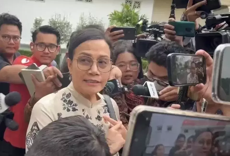 Menteri Keuangan Sri Mulyani Indrawati di Istana Kepresidenan Jakarta, Jumat (7/3/2025). (B-Universe Photo/Ichsan Ali)