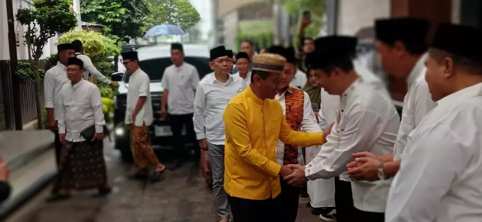 Ketua Umum Partai Golkar, Bahlil Lahadalia, berkunjung ke Pondok Pesantren Tebuireng di Jombang, Jawa Timur pada Jumat, 14 Maret 2025.