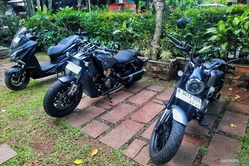 Deretan motor dari QJMotor. (Foto: ANTARA)