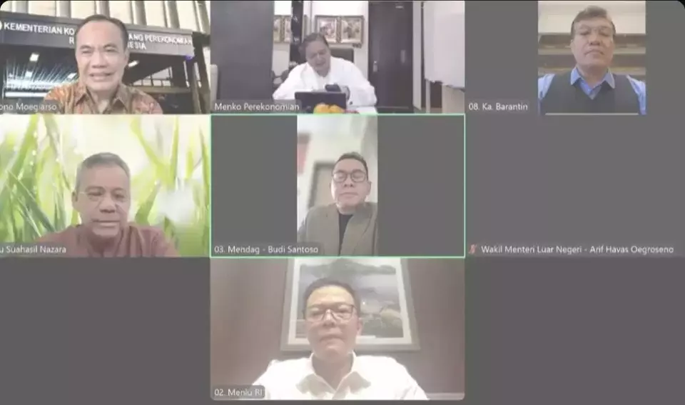 Sejumlah Menteri Kabinet Merah Putih melakukan rapat kerja usai Presiden Amerika Serikat (AS) Donald Trump mengumumkan kebijakan tarif impor baru, pada Kamis (3/4/2025). (Foto: istimewa)