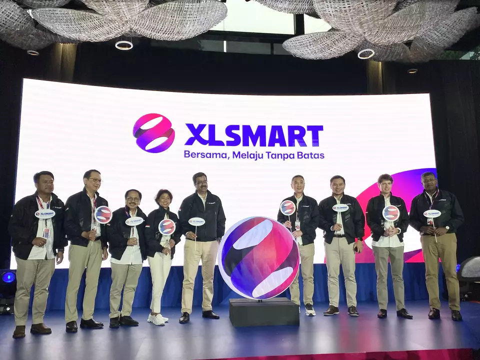 Peresmian PT XLSMART Telecom Sejahtera
Tbk (EXCL) di Jakarta pada Kamis, 17 April 2025.