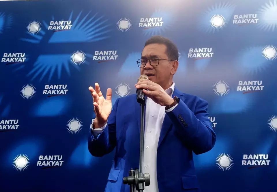 Menteri Perdagangan Budi Santoso saat ditemui di acara Halal Bihalal PAN di Jakarta, Minggu (20/4/2025). (B-Univese Photo/Mita Amalia Hapsari)