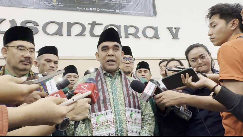 Ketua MPR Ahmad Muzani di gedung Nusantara V, kompleks parlemen, Senayan, Jakarta, Jumat (25/4/2025). (Foto: Yustinus Patris Paat)
