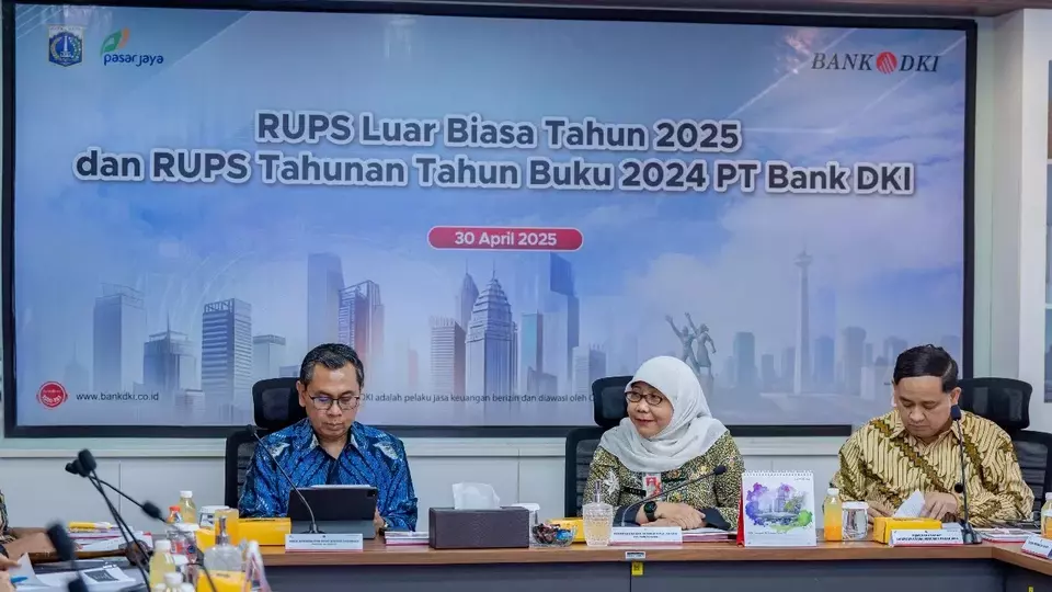 RUPSLB dan RUPST Bank DKI, di Jakarta, Rabu (30/4/2025).