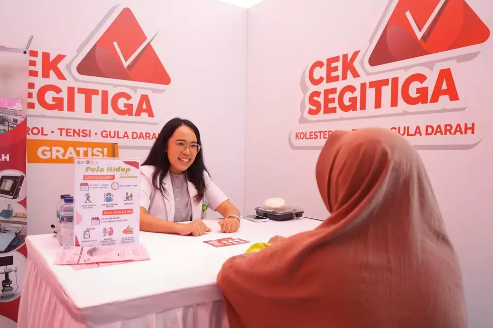 Program skrining kesehatan gratis Cek Segitiga oleh PT Dexa Medica di Kota Bogor, Jawa Barat, Minggu (4/5/2025). (Foto: Dok Dexa)