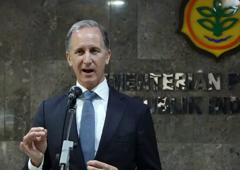 Duta Besar Belanda untuk Indonesia, Marc Gerritsen dalam jumpa pers di kantor Kementerian Pertanian, Jakarta, pada Rabu (14/5/2025). (B-Universe Photo/Muhammad Farhan)