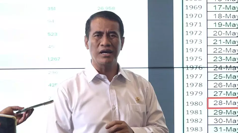 Menteri Pertanian Andi Amran Sulaiman saat jumpa pers di kantor Kementan, Selasa (3/6/2025).