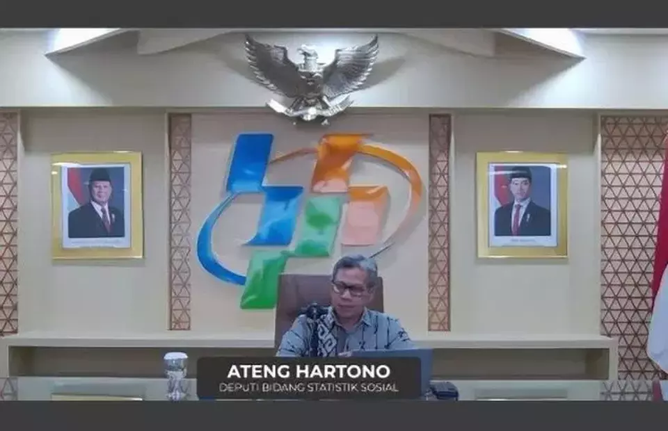 Deputi Bidang Statistik Sosial BPS Ateng Hartono. (Foto: ANTARA/ Rizka Khaerunnisa)