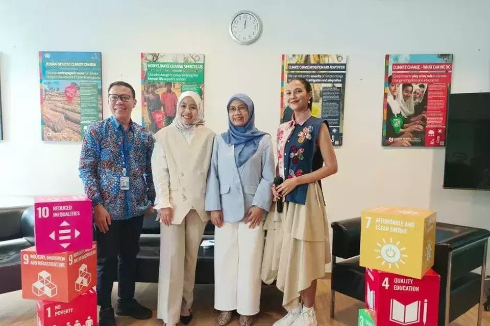 Media Gathering dengan tema "Local Youth Actions for the SDGs & Beyond" dalam rangka memperingati International Youth Day 2025 di Jakarta pada Senin (11/8/2025). (Foto: ANTARA FOTO/Asri Mayang Sari)