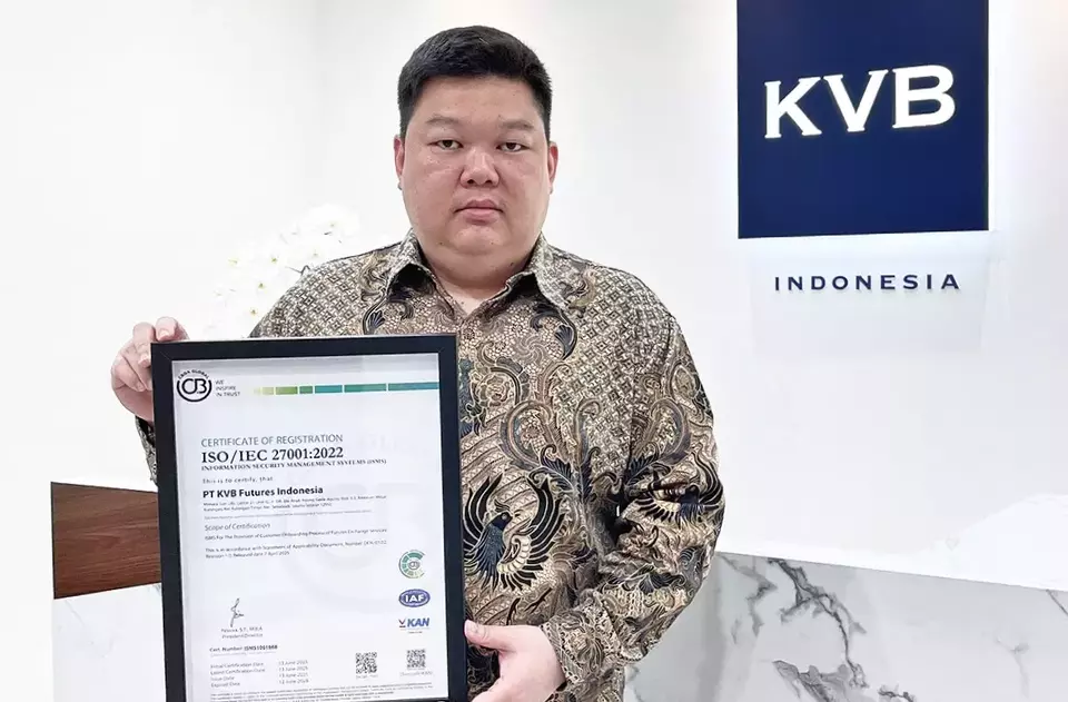KVB Indonesia meraih sertifikasi ISO/IEC 27001 atau sistem manajemen keamanan informasi (ISMS). (ist)