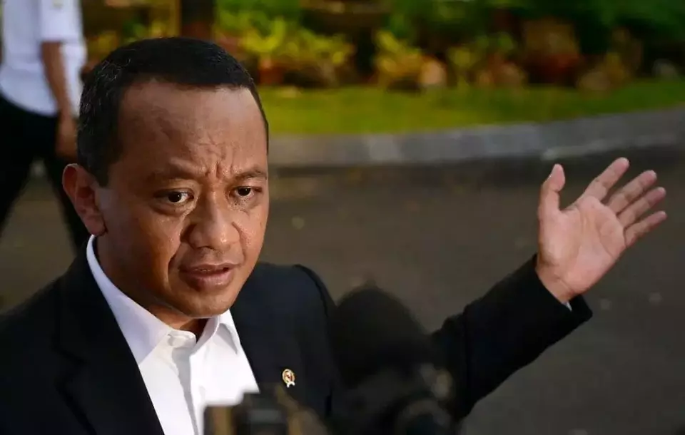 Menteri ESDM, Bahlil Lahadalia memberikan keterangannya di Istana Kepresidenan, Jakarta. (BPMI Setpres/Rusman)
