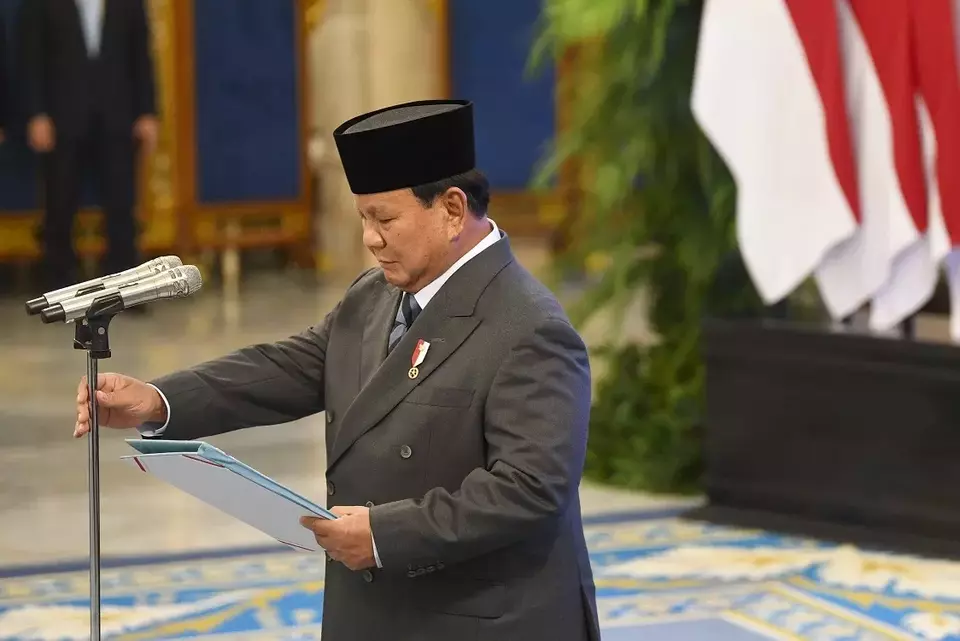Presiden Prabowo Subianto saat melantik menteri dan wakil menteri Kabinet Merah Putih di Istana Negara, Kompleks Istana Kepresidenan, Jakarta, Senin (8/9/2025). (Foto: ANTARA)