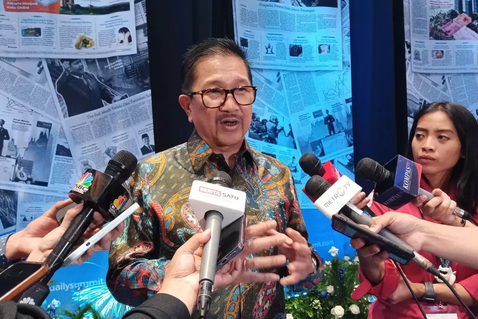 Presiden Direktur PT Freeport Indonesia, Tony Wenas, usai menghadiri Investor Daily Summit 2025 di Jakarta International Convention Center (JICC), Jakarta, pada Rabu (8/10/2025). (B-Universe Photo/Erfan Maruf)