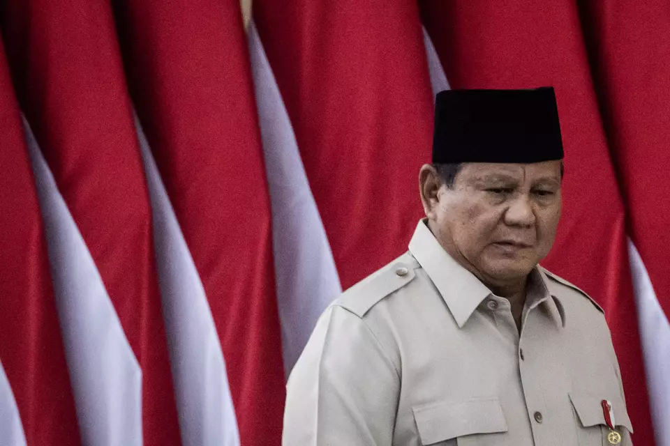 Presiden Prabowo Subianto di Hambalang, Kabupaten Bogor, Jawa Barat. (ANTARA FOTO/Bayu Pratama S)
