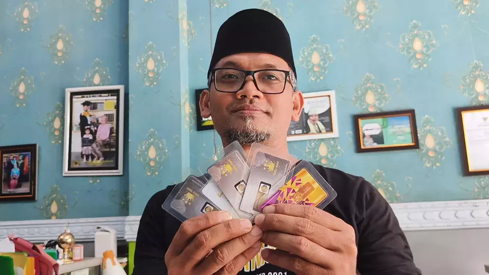 Ketua Asosiasi Masyarakat Pedagang Emas Sekarbela (Ampera), Iskandar. (B-Universe/M. Awaludin)