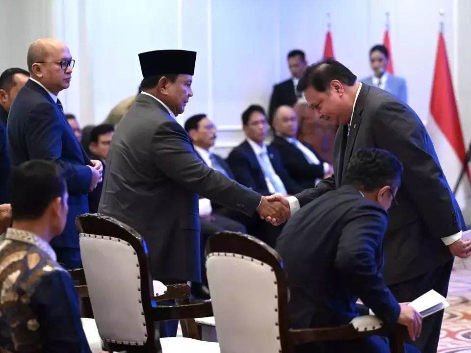 Presiden RI Prabowo Subianto di acara Indonesia Economic Outlook 2026 di Wisma Danantara Indonesia, Jakarta, Jumat, 13 Februari 2026. (Kemenko Perekonomian)