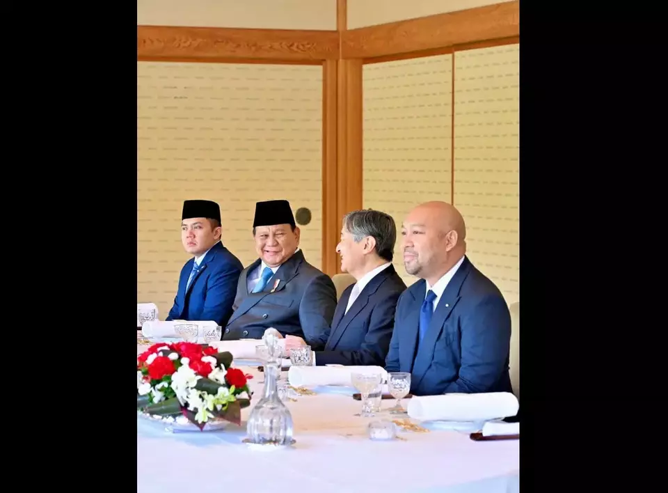 Presiden Indonesia Prabowo Subianto melakukan kunjungan kehormatan kepada Kaisar Jepang Naruhito di Istana Kekaisaran, Tokyo, Senin (30/3/2026). (Foto: Sekretariat Presiden)