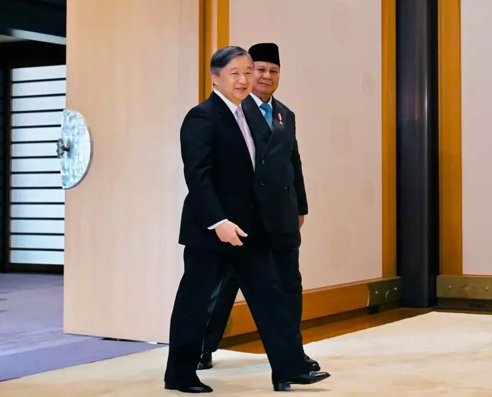 Presiden Indonesia Prabowo Subianto melakukan kunjungan kehormatan kepada Kaisar Jepang Naruhito di Istana Kekaisaran, Tokyo, Senin (30/3/2026).  (Foto: BPMI Sekretariat Presiden)