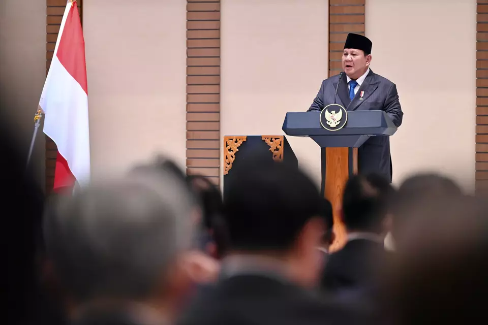 Presiden Republik Indonesia Prabowo Subianto menghadiri Forum Bisnis Indonesia-Jepang yang digelar di Imperial Hotel Tokyo pada Senin (30/3/2026). (Foto: BPMI Setpres/Laily Rachev)