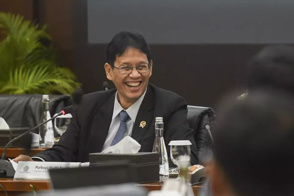 Menteri Keuangan Purbaya Yudhi Sadewa memimpin Sidang Aduan Kanal Debottlenecking Satuan Tugas Percepatan Program Strategis Pemerintah (Satgas P2SP) di Aula Junada Kementerian Keuangan, Jakarta, Kamis (9/4/2026). (ANTARA FOTO/Muhammad Adimaja)