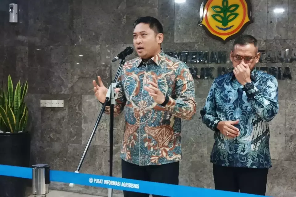 Wakil Menteri Pertanian (Wamentan) Sudaryono di kantor Kementerian Pertanian, Rabu (15/4/2026). (B-Universe Photo/Erfan Maruf)