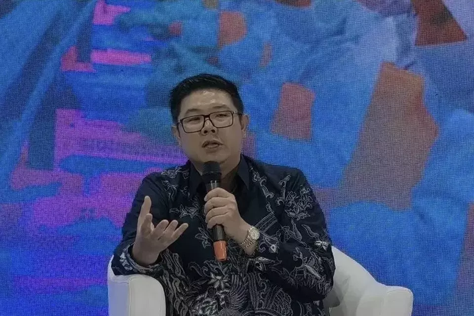 Direktur PT Mega Global Food Industry, Richard Cahadi, dalam media briefing Kementerian Keuangan di Gresik, seperti Jumat (17/4/2026). (B-Universe Photo/Akmalal Hamdhi)
