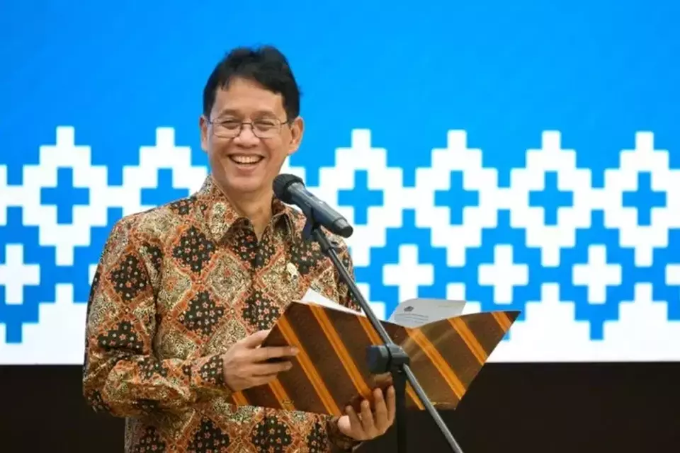 Menteri Keuangan (Menkeu) Purbaya Yudhi Sadewa melantik lima orang pimpinan tinggi pratama (pejabat eselon II) di lingkungan Kementerian Keuangan (Kemenkeu), Jakarta, pada Selasa (21/4/2026). (Foto: Biro KLI Kemenkeu/Zalfa Dhiaulhaq)