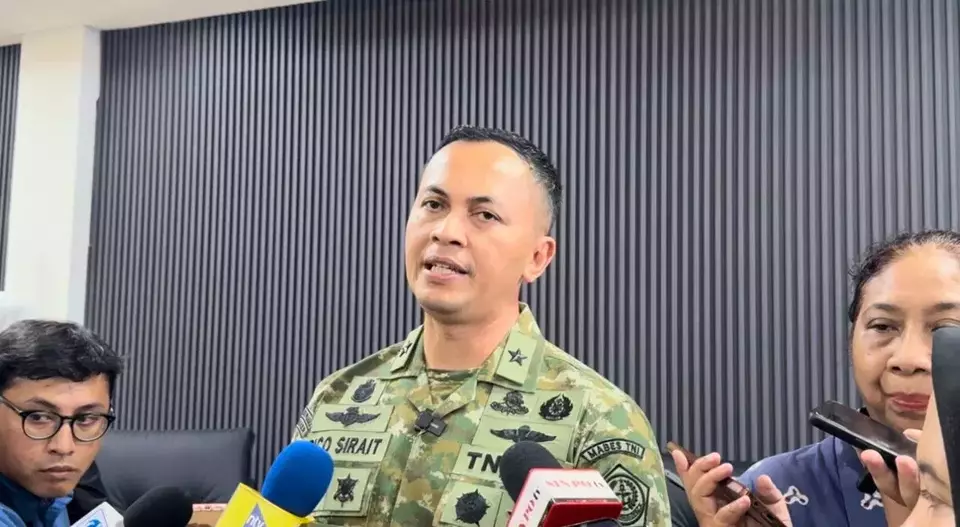 Kepala Biro Informasi Pertahanan Kemenhan Brigjen TNI Rico Ricardo Sirait saat ditemui di Kementerian Pertahanan RI, Jakarta, Jumat (24/4/2026). Foto: Yustinus Patris Paat