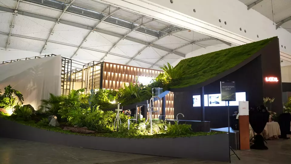 Paviliun OASE: Architecture in the Water Cycle yang dihadirkan LIXIL dalam ajang ARCH:ID 2026. (Foto: Dok LIXIL)