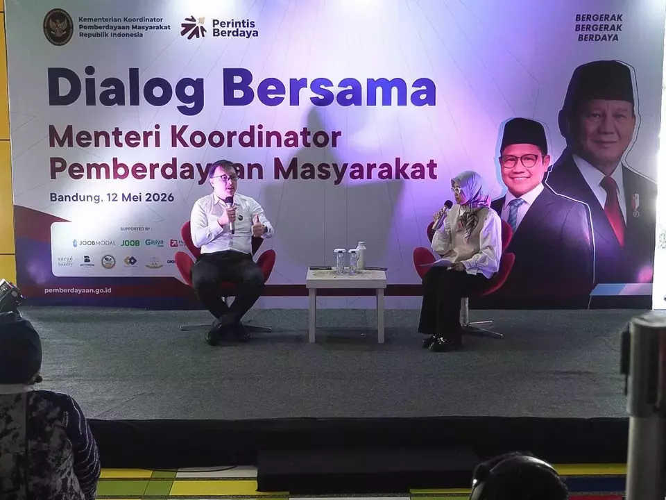 Deputi Bidang Koordinasi Pemberdayaan Ekonomi Masyarakat dan Pelindungan Pekerja Migran Kemenko PM, Leontinus Alpha Ediso di Bandung Creative Hub, Bandung, Jawa Barat, Selasa (12/5/2026). (Foto Ist)