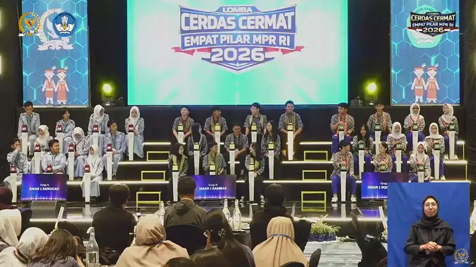 Tangkapan layar LCC 4 Pilar MPR di Pontianak Kalimantan Barat. 