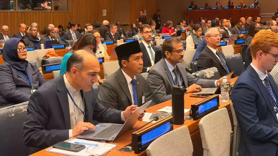 Menhut Raja Juli Antoni di Sidang ke-21 UNFF21 di Markas Besar PBB, New York pada Senin (11/5/2026)
