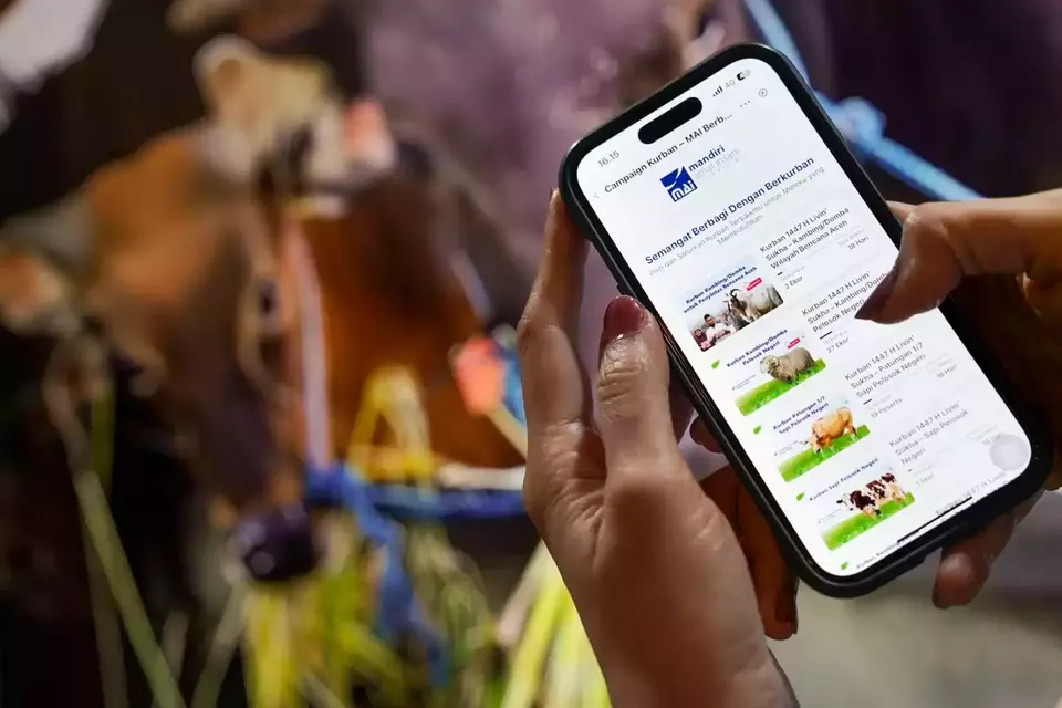 Bank Mandiri mempermudah pembelian hewan kurban secara digital melalui fitur Sukha di aplikasi Livin