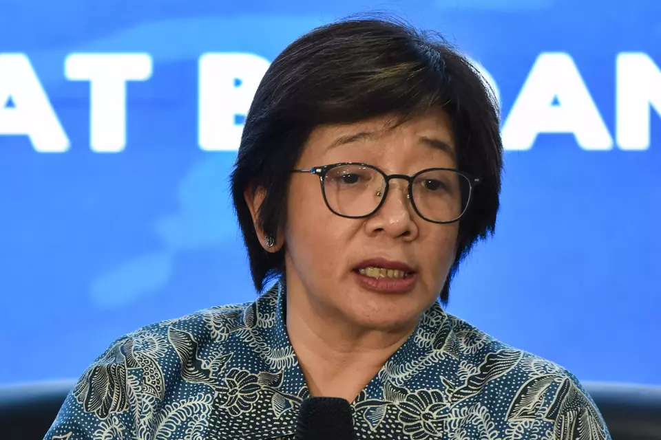 Wakil Kepala BGN Agustina Arumsari menyampaikan keterangan pada konferensi pers di Kantor Pusat BGN, Jakarta. (ANTARA FOTO/Fakhri Hermansyah)