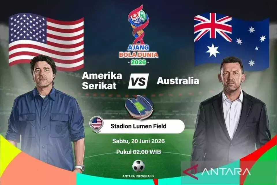 Grafik Piala Dunoa Amerika Serikat vs Australia