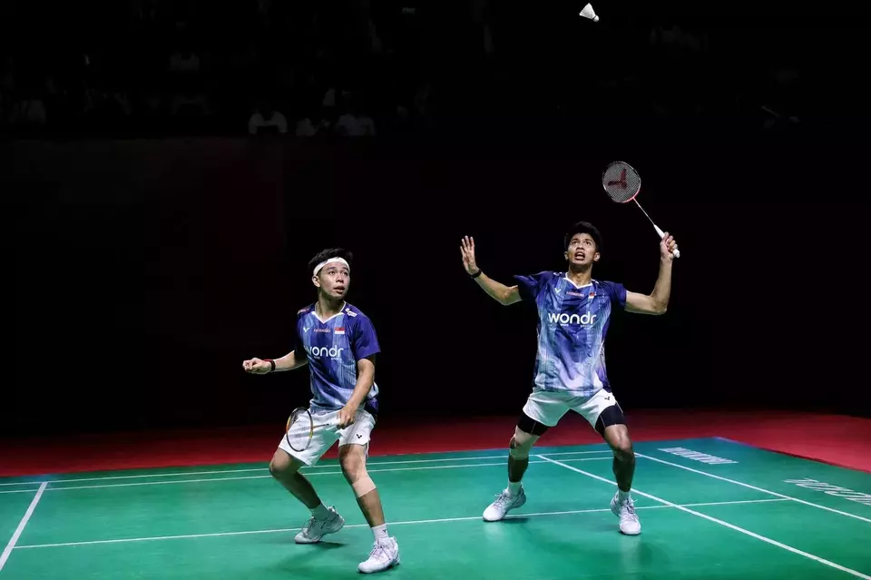 Devin Artha Wahyudi/Ali Faathir Rayhan berhasil melaju ke babak final pertama mereka di level BWF Super 300. (BNI)