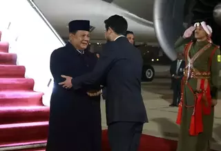 Prabowo Arrives in Amman to Meet Old Friend Jordan’s King
